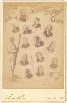 1892 Columbus Reds Baseball Club Cabinet Card – Extremely Scarce!